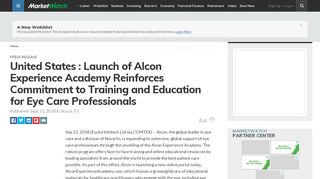 
                            7. United States : Launch of Alcon Experience Academy ...