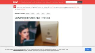 
                            3. Unitymedia: Router-Login - so geht's - CHIP