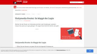 
                            8. Unitymedia Router: So klappt der Login | FOCUS.de