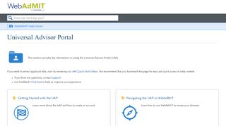 
                            4. Universal Advisor Portal - Liaison