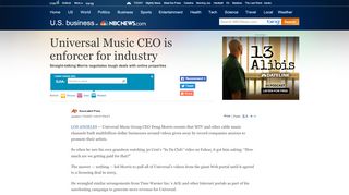 
                            8. Universal Music CEO is industry's enforcer - Business - US business ...