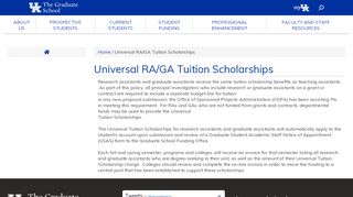 
                            9. Universal RA/GA Tuition Scholarships | Graduate School