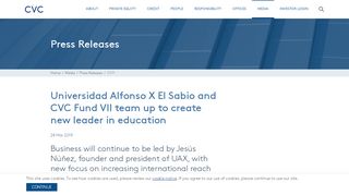 
                            9. Universidad Alfonso X El Sabio and CVC Fund VII team up to ...