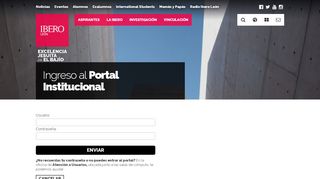 
                            5. Universidad Iberoamericana Le?n : Ingreso al portal institucional