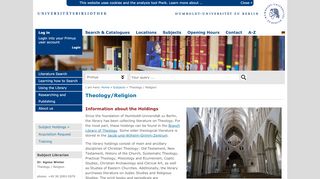 
                            9. Universitaetsbibliothek der HU Berlin - Theology/Religion