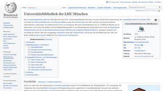 
                            9. Universitätsbibliothek der LMU München – Wikipedia