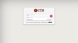 
                            6. Universiti Teknologi Malaysia - MyUTM Login Page