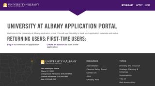 
                            1. University at Albany Application Portal