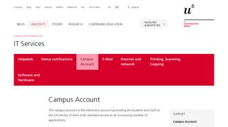 
                            1. University: Campus Account - University of Bern - unibe.ch