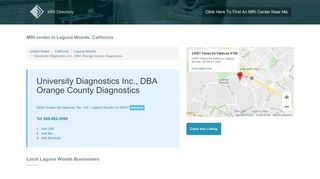 
                            9. University Diagnostics Inc., DBA Orange County Diagnostics - Laguna ...