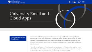 
                            3. University Email and Cloud Apps - University of Kentucky