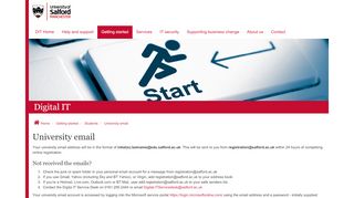 
                            2. University email | Digital IT | University of Salford, Manchester