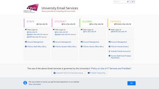 
                            10. University Email Systems - Computing Services Centre, City University ...