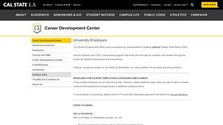 
                            7. University Employers | Cal State LA