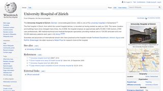 
                            4. University Hospital of Zürich - Wikipedia