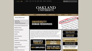 
                            2. University Human Resources - Oakland University