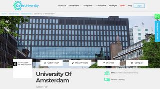 
                            3. University of Amsterdam | Tuition & Fee | Undergraduate ...