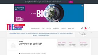 
                            5. University of Bayreuth World University Rankings | THE