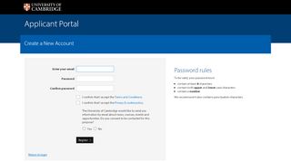 
                            3. University of Cambridge: Applicant Portal