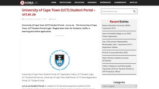 
                            3. University of Cape Town (UCT) Student Portal - uct.ac.za ...