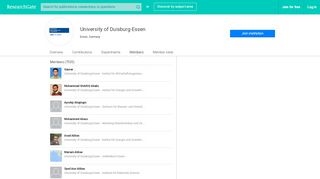 
                            3. University of Duisburg-Essen | Members - researchgate.net