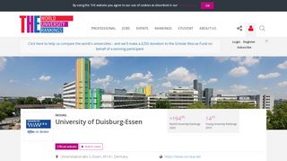 
                            4. University of Duisburg-Essen World University Rankings | THE