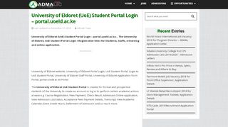 
                            7. University of Eldoret (UoE) Student Portal Login – …