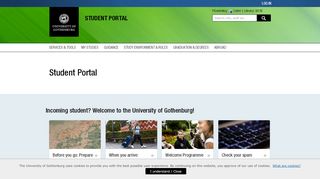 
                            2. University of Gothenburg – Student Portal - Student Portal