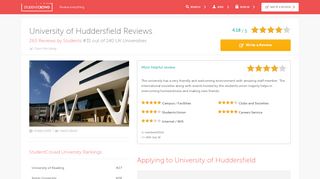 
                            9. University of Huddersfield Reviews and Ranking - StudentCrowd