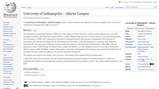 
                            7. University of Indianapolis – Athens Campus - Wikipedia