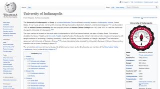 
                            8. University of Indianapolis - Wikipedia