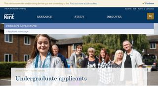 
                            3. University of Kent Current applicants Undergraduate applicants ...