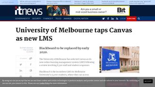 
                            9. University of Melbourne taps Canvas as new LMS - Strategy ...