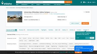 
                            8. University of Mumbai, Kalina Campus - Courses, …