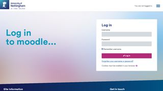
                            4. University of Nottingham Moodle: Log in to the site