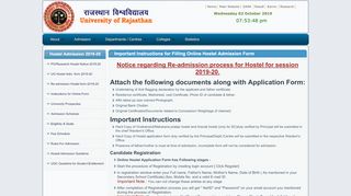 
                            3. University of Rajasthan - Student Portal