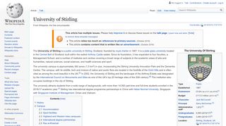 
                            9. University of Stirling - Wikipedia