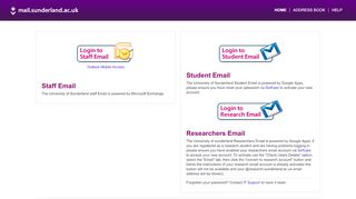 
                            7. University of Sunderland - mail.sunderland.ac.uk