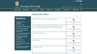 
                            1. University of the Punjab - Student Information