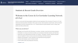 
                            3. University of Toronto - Career Learning Network - Students & Recent ...