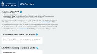 
                            8. University of Toronto GPA Calculator