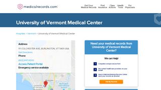 
                            9. University of Vermont Medical Center | MedicalRecords.com