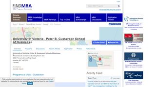 
                            8. University of Victoria - Peter B. Gustavson School …