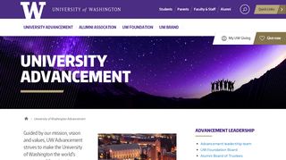 
                            2. University of Washington Advancement
