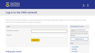 
                            1. University of Western Australia - Log in to the UWA network