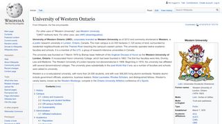 
                            6. University of Western Ontario - Wikipedia