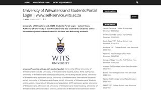 
                            6. University of Witwatersrand Students Portal Login …