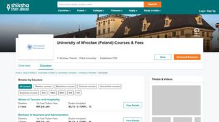 
                            8. University of Wroclaw (Poland) Courses & Fees