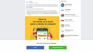 
                            4. Univox - Com seu login e senha você acessa a Central do ...