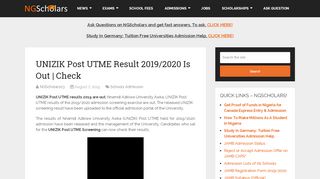 
                            6. UNIZIK Post UTME Result 2019/2020 Is Out | Check ⋆ NGScholars